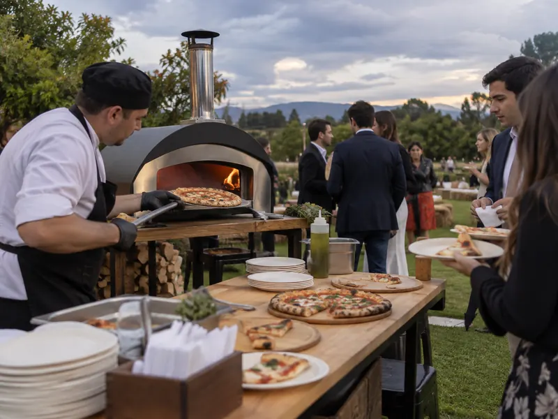 Estación de Pizza para eventos en Bogotá