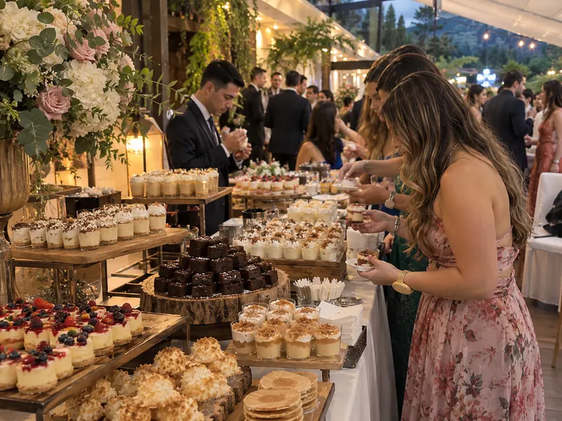 Estación de Postres en estaciones para quinceañeras