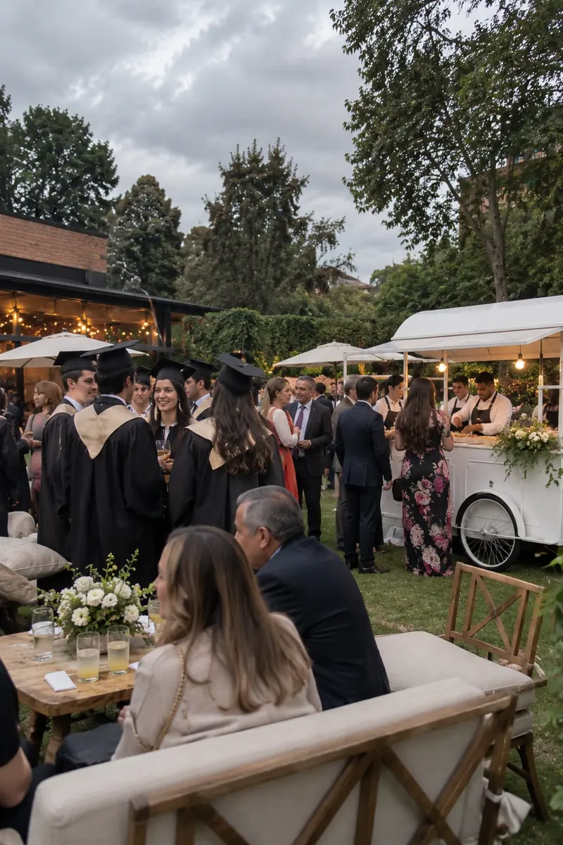 Graduaciones con estaciones de comida en Bogotá